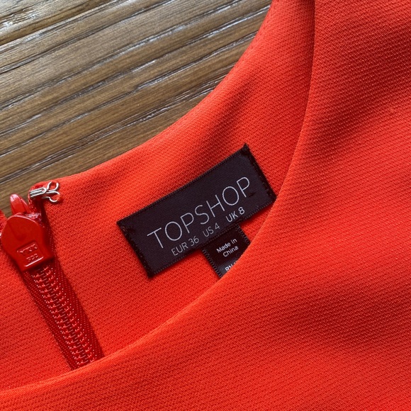 Top shop Mini Orange Dress - Picture 2 of 4